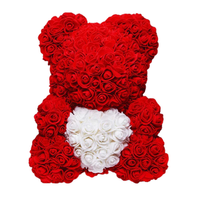 Urso do Amor Eterno Feito de Rosas