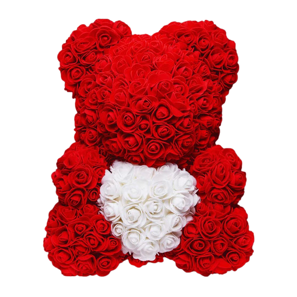 Urso do Amor Eterno Feito de Rosas