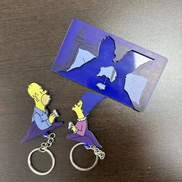 Conjunto de chaveiros de casal - Homer & Marge (2pc)