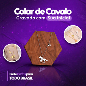 Colar de Cavalo Artesanal com Inicial [PROMOÇÃO ESPECIAL]